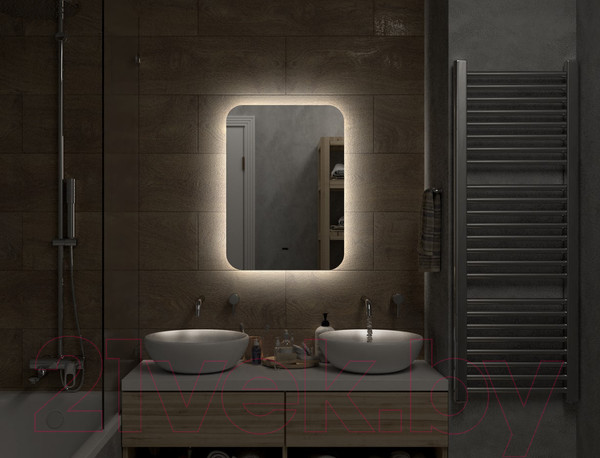 Изображение товара Зеркало Континент Burzhe Led 50x70 (с бесконтактным сенсором, холодная подсветка)