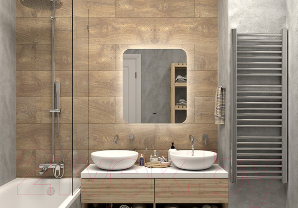 Изображение товара Зеркало Континент Burzhe Led 60x70 (с бесконтактным сенсором, холодная подсветка)