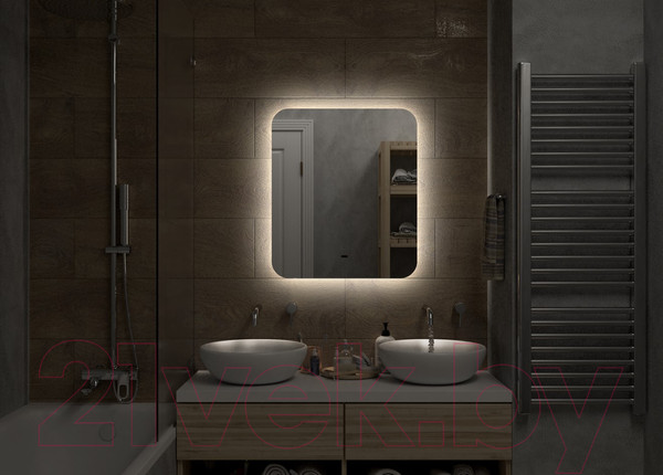 Изображение товара Зеркало Континент Burzhe Led 60x70 (с бесконтактным сенсором, холодная подсветка)