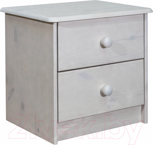 Изображение товара Прикроватная тумба Dipriz 2 ящика Д.1408.1 (белый воск)