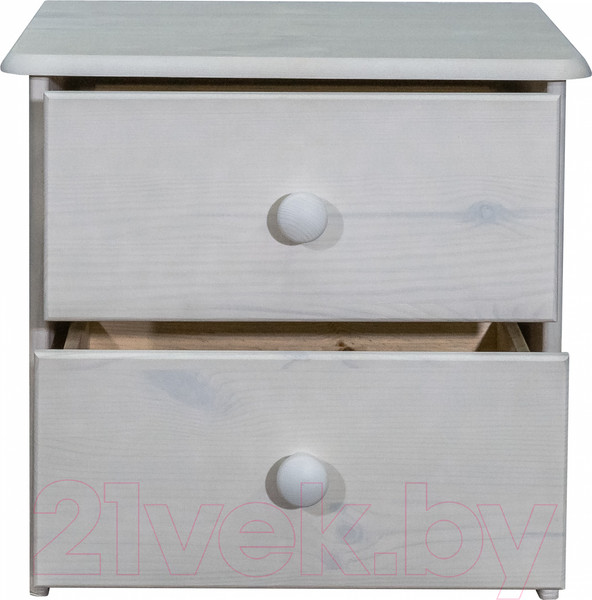 Изображение товара Прикроватная тумба Dipriz 2 ящика Д.1408.1 (белый воск)
