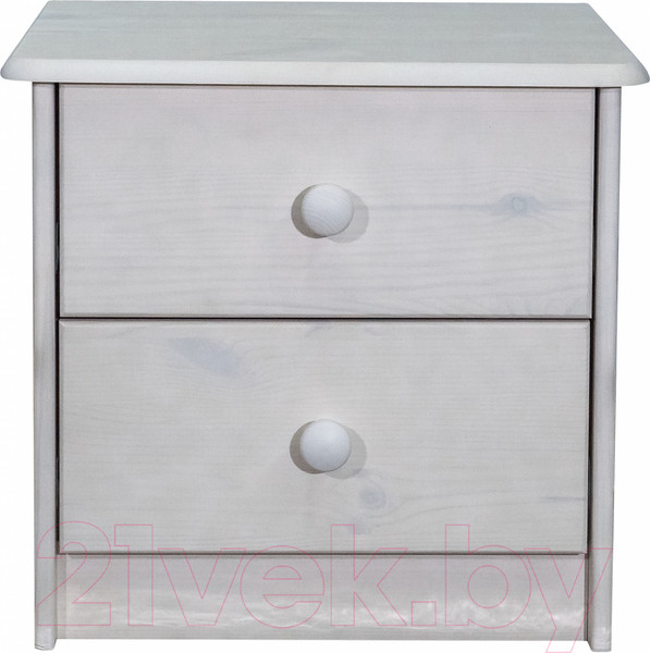 Изображение товара Прикроватная тумба Dipriz 2 ящика Д.1408.1 (белый воск)