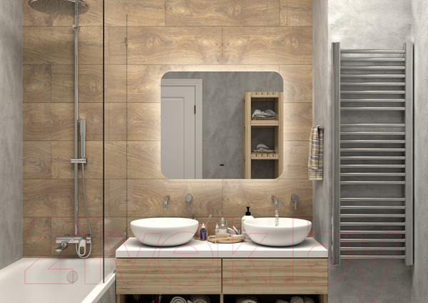 Изображение товара Зеркало Континент Burzhe Led 80x70 (с бесконтактным сенсором, холодная подсветка)