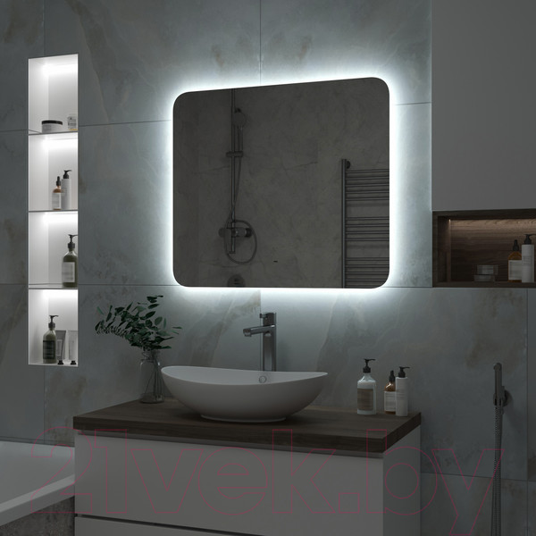 Изображение товара Зеркало Континент Burzhe Led 80x70 (с бесконтактным сенсором, холодная подсветка)