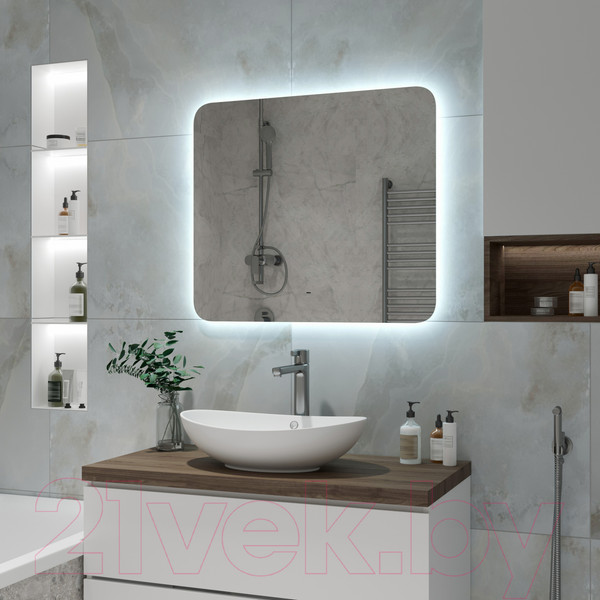 Изображение товара Зеркало Континент Burzhe Led 80x70 (с бесконтактным сенсором, холодная подсветка)