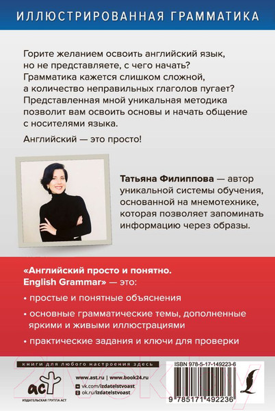 Изображение товара Учебное пособие АСТ Английский просто и понятно. English Grammar (Филиппова Т.)