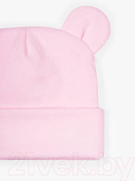Изображение товара Шапочка для малышей Amarobaby Nature Essence Bear / AB-OD22-NE16Be/06-38 (розовый)