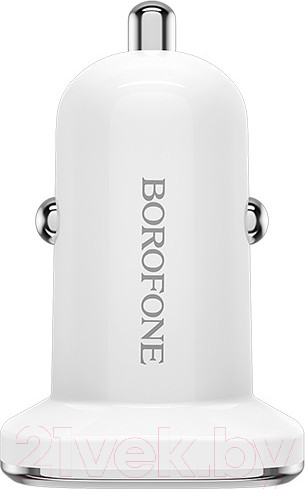 Изображение товара Зарядное устройство автомобильное Borofone BZ12 с кабелем Micro (белый)