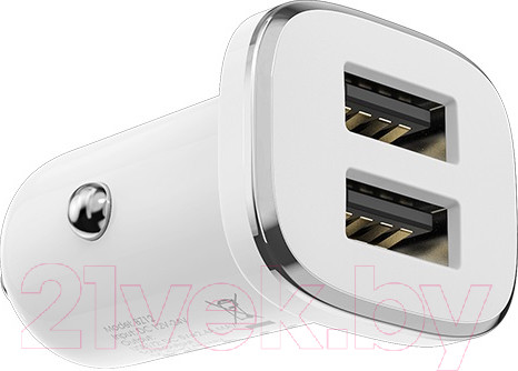 Изображение товара Зарядное устройство автомобильное Borofone BZ12 с кабелем Micro (белый)