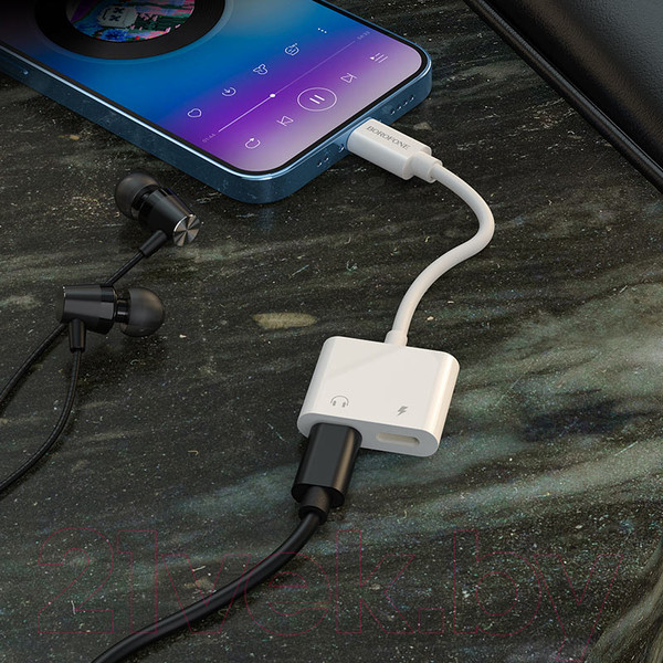 Изображение товара Сплиттер Borofone BV11 Lightning - Lightning (белый)