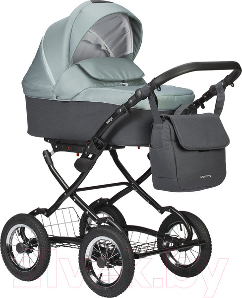 Изображение товара Детская универсальная коляска INDIGO Charlotte Sity Classic 12 (Cs 02, темно-серый/шалфей)