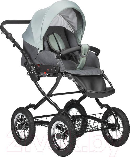 Изображение товара Детская универсальная коляска INDIGO Charlotte Sity Classic 12 (Cs 02, темно-серый/шалфей)