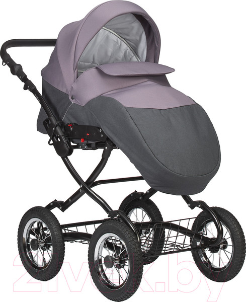Изображение товара Детская универсальная коляска INDIGO Charlotte Sity Classic 12 (Cs 03, темно-серый/фиолетовый)