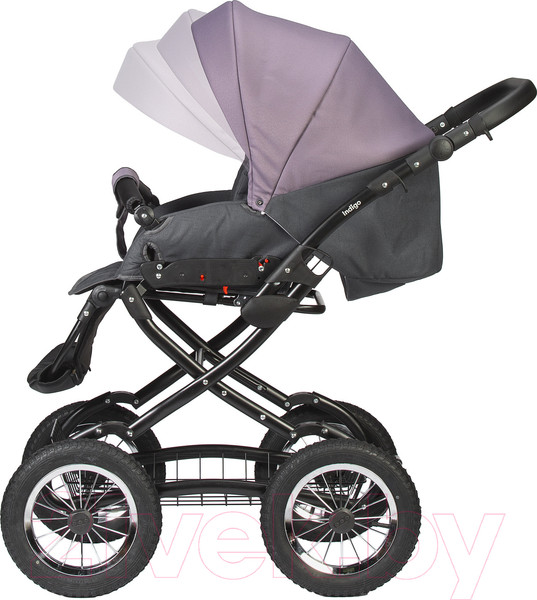 Изображение товара Детская универсальная коляска INDIGO Charlotte Sity Classic 12 (Cs 03, темно-серый/фиолетовый)