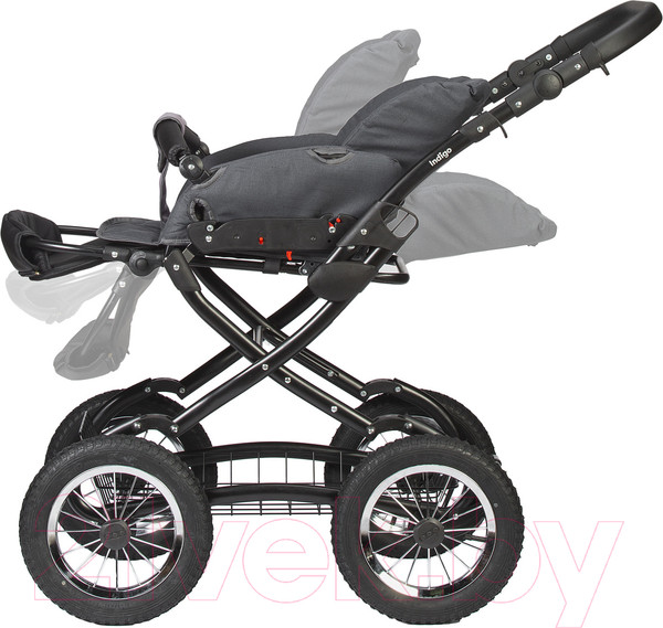 Изображение товара Детская универсальная коляска INDIGO Charlotte Sity Classic 12 (Cs 03, темно-серый/фиолетовый)