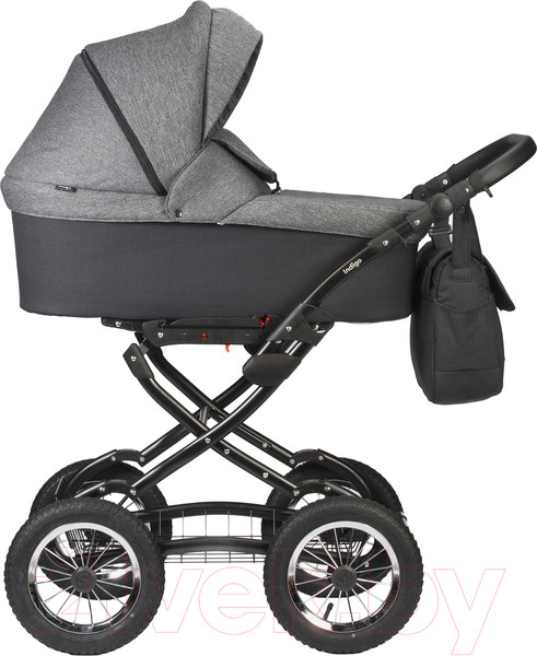 Изображение товара Детская универсальная коляска INDIGO Charlotte Sity Classic 12 (Cs 04, черный/темно-серый)