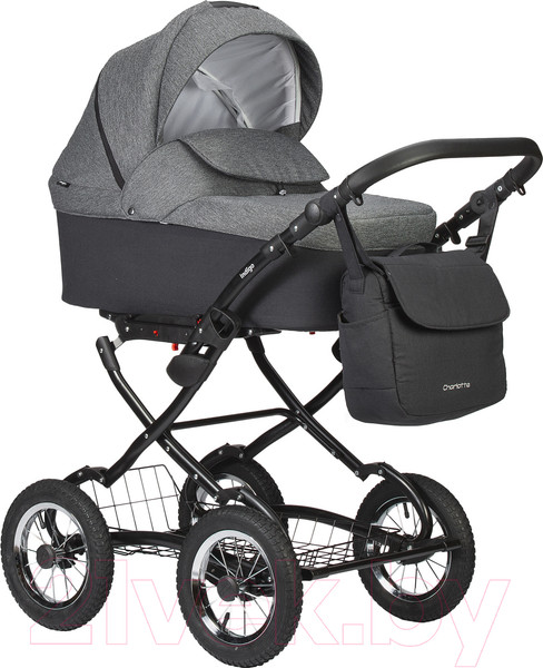 Изображение товара Детская универсальная коляска INDIGO Charlotte Sity Classic 12 (Cs 04, черный/темно-серый)