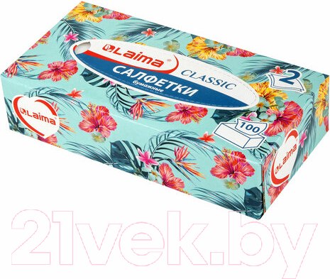 Изображение товара Бумажные салфетки Laima Everyday. Косметические / 113588 (100шт)
