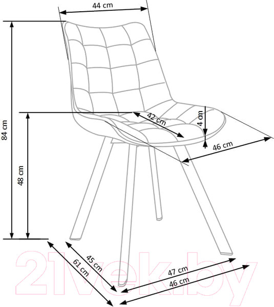 Изображение товара Стул Halmar K332 (горчичный/черный)
