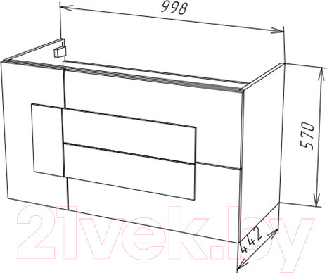 Изображение товара Тумба под умывальник Garda Sorento 60н_1000