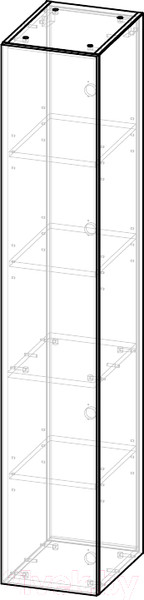 Изображение товара Шкаф-пенал для ванной Garda Venice 22н-300_PVC (черный мрамор)