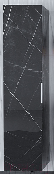 Изображение товара Шкаф-пенал для ванной Garda Venice 22н-300_PVC (черный мрамор)