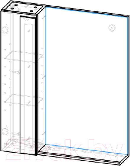 Изображение товара Шкаф с зеркалом для ванной Garda Sorento 3-600L