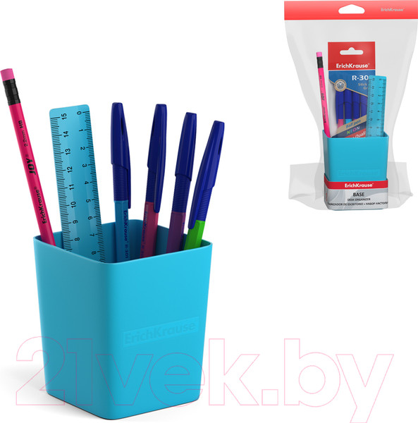 Изображение товара Настольный набор Erich Krause Base. Bubble Gum / 57967 (голубой)