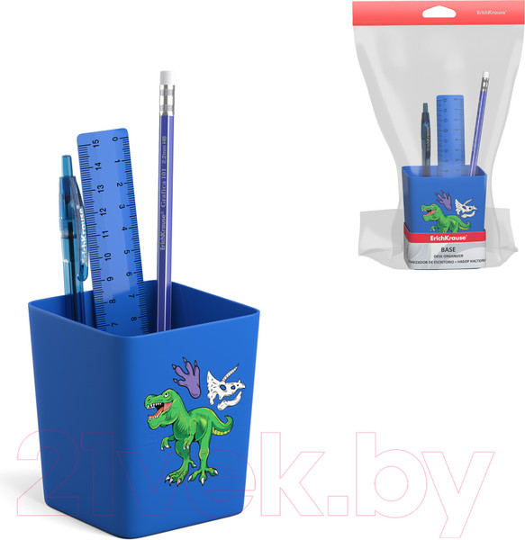 Изображение товара Настольный набор Erich Krause Base. Dino Planet / 57974 (синий)