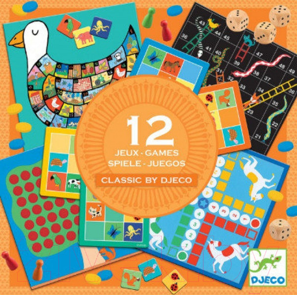 Изображение товара Набор игр Djeco Классическая 12 в 1 / 05218