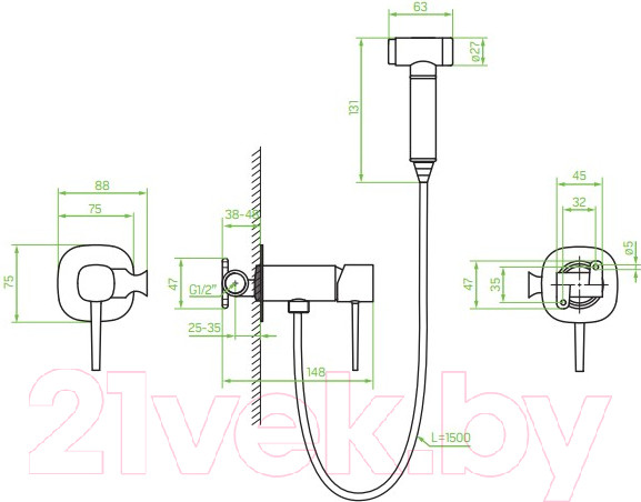 Изображение товара Смеситель Laveo Pola BAP731P