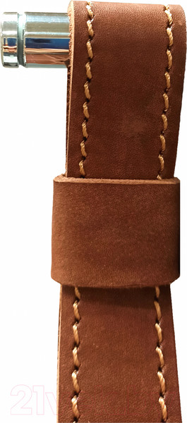 Изображение товара Зеркало Континент Millenium Brown Led D 500 (натуральная кожа, коричневый)