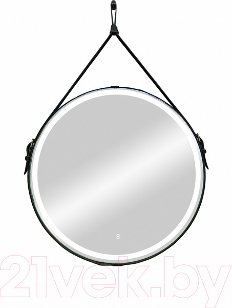 Изображение товара Зеркало Континент Millenium Black Led D 50 (натуральная кожа, черный)