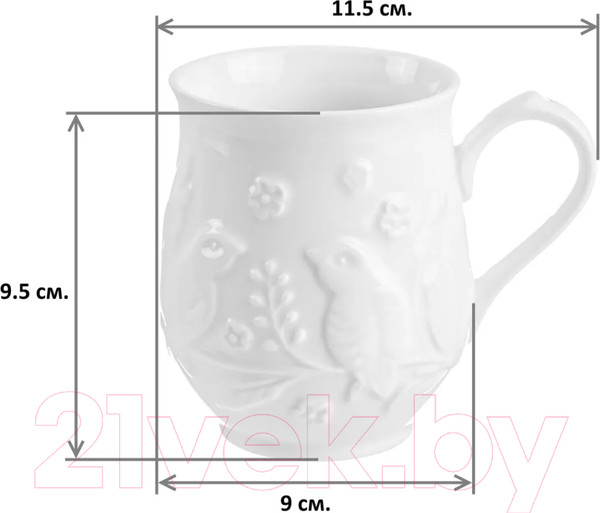 Изображение товара Набор кружек Elan Gallery Птички на ветке / 540340