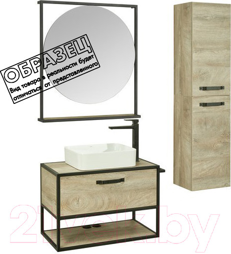 Изображение товара Тумба с умывальником Акватон Лофт Фабрик 80 (1A2424K0LTDU0)