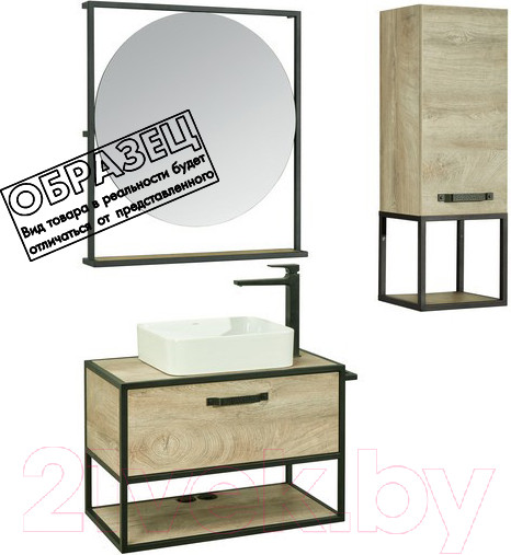 Изображение товара Тумба с умывальником Акватон Лофт Фабрик 80 (1A2424K0LTDU0)