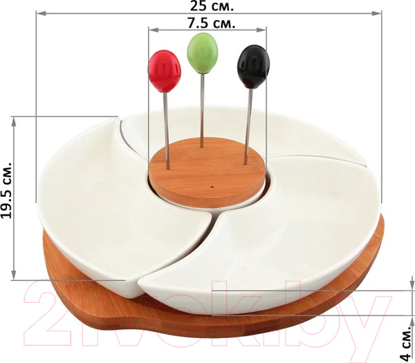 Изображение товара Менажница Elan Gallery Айсберг / 540056