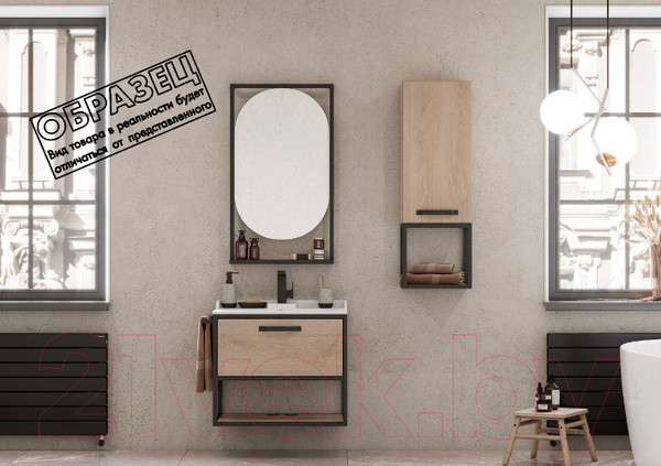 Изображение товара Тумба с умывальником Акватон Лофт Фабрик 65 (1A2423K0LTDU0)