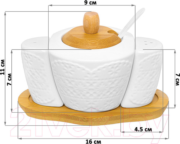 Изображение товара Набор для специй Elan Gallery Кружево / 540521