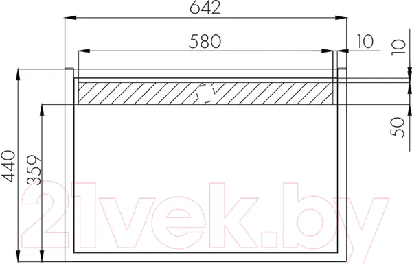 Изображение товара Тумба с умывальником Акватон Лофт Фабрик 65 (1A2423K2LTDY0)