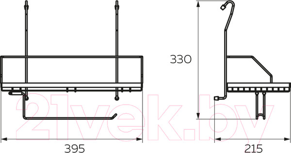 Изображение товара Полка многоцелевая на рейлинг Lemax MX-429