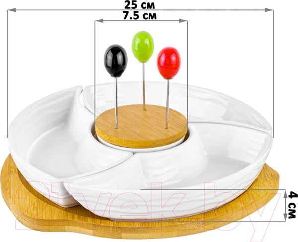 Изображение товара Менажница Elan Gallery Айсберг волны / 540368