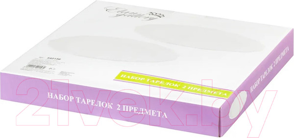 Изображение товара Набор тарелок Elan Gallery Белый узор / 540156