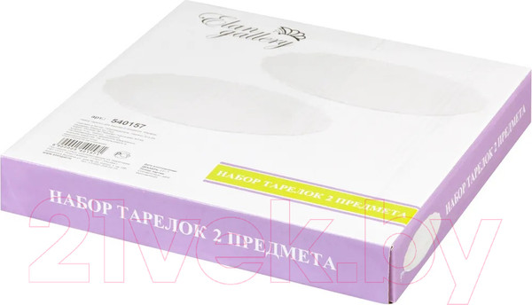 Изображение товара Набор тарелок Elan Gallery Белый узор / 540157