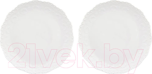 Изображение товара Набор тарелок Elan Gallery Белый узор / 540158