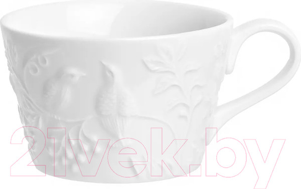 Изображение товара Чашка с блюдцем Elan Gallery Птички на ветке / 540198 (2пр.)