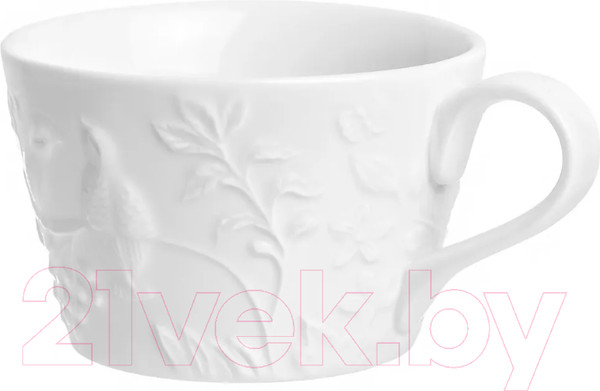 Изображение товара Чашка с блюдцем Elan Gallery Птички на ветке / 540198 (2пр.)