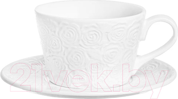 Изображение товара Чашка с блюдцем Elan Gallery Розы / 540434 (2пр.)