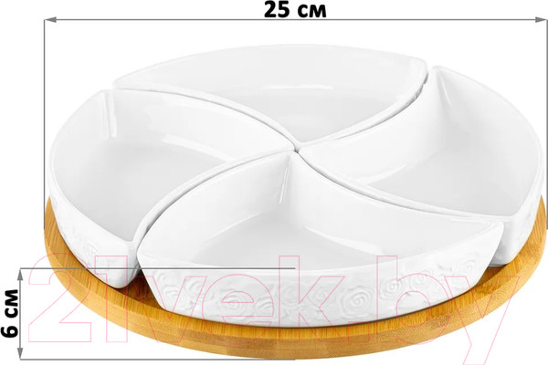 Изображение товара Менажница Elan Gallery Розы / 540439