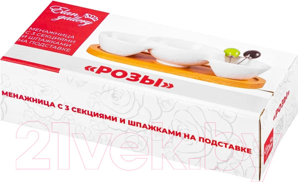 Изображение товара Менажница Elan Gallery Розы / 540441